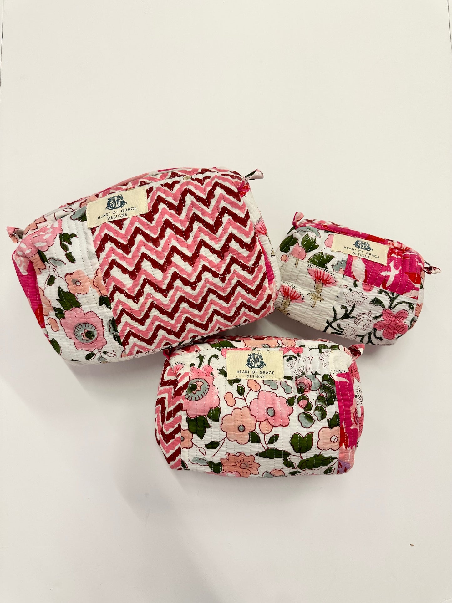 Meadow Patchwork Cosmetic Bag Set Of 3