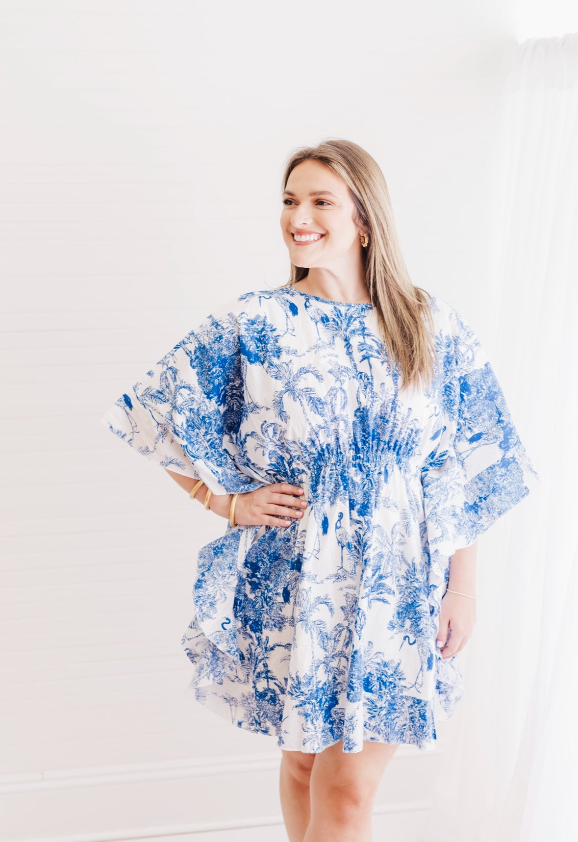 Blue Golden Isle | Mini Caftan