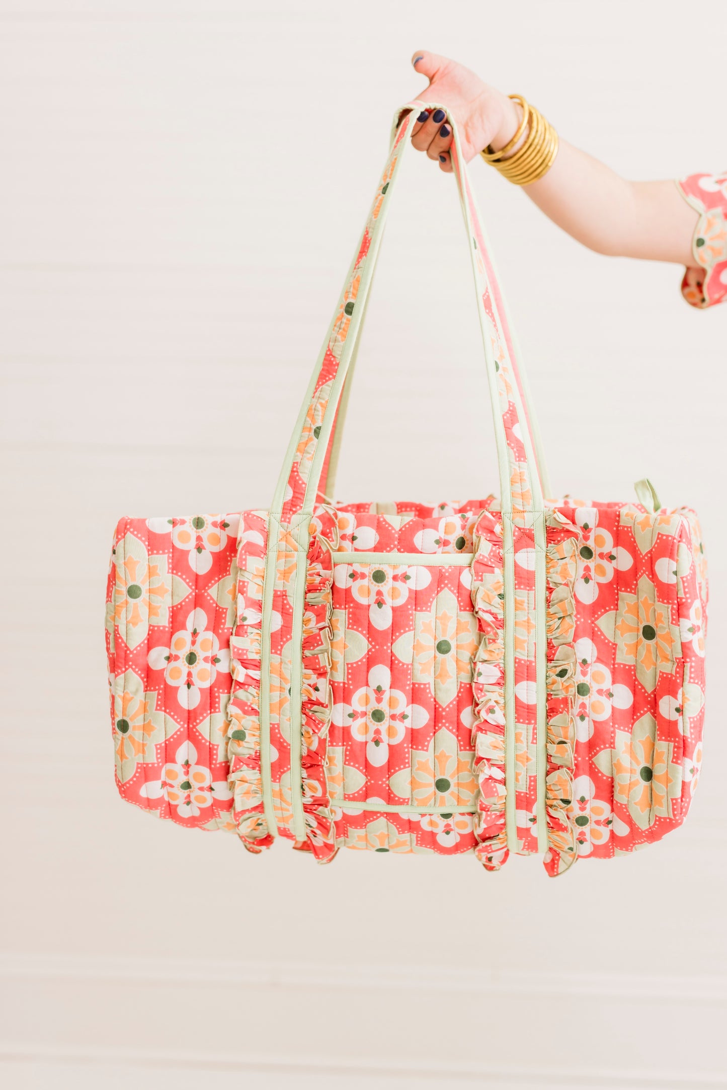 Rosetta Mosaic Luxe | Large Quilted Duffle Bag