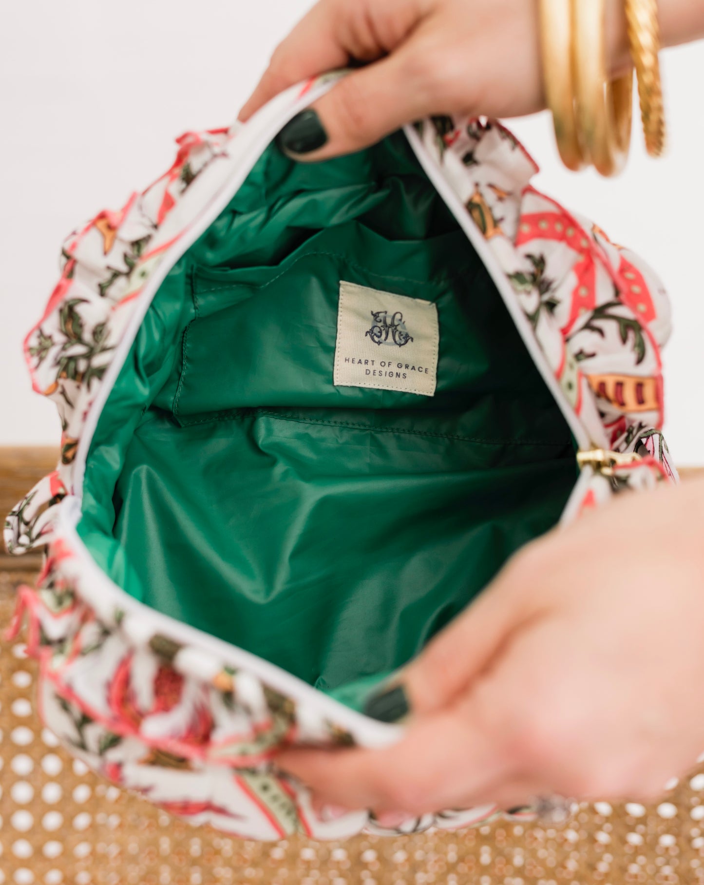 Palma Rosa Luxe | Quilted Cosmetic Set