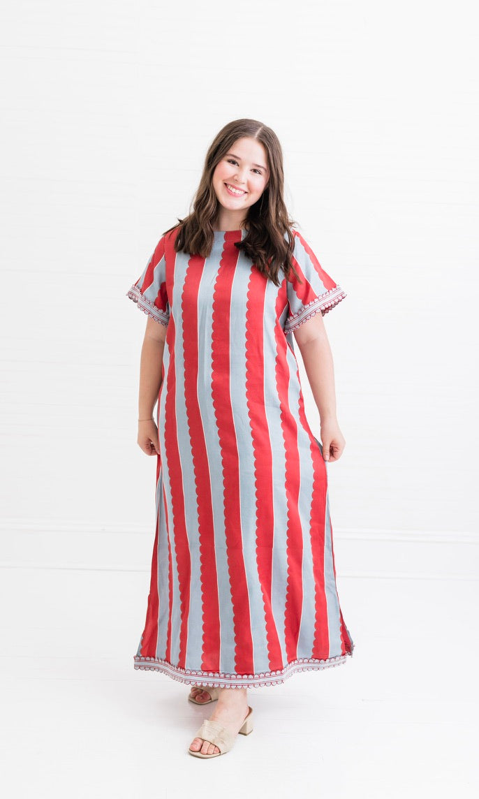 Crimson + Grey | Marisol Caftan