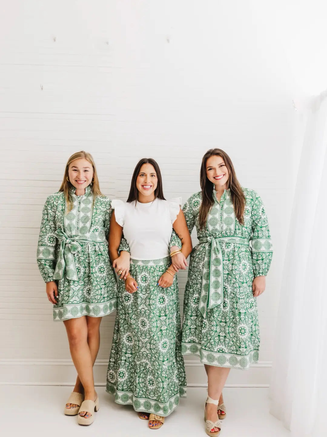 Block Print Poplin Holiday Maxi Dress | Evergreen Court