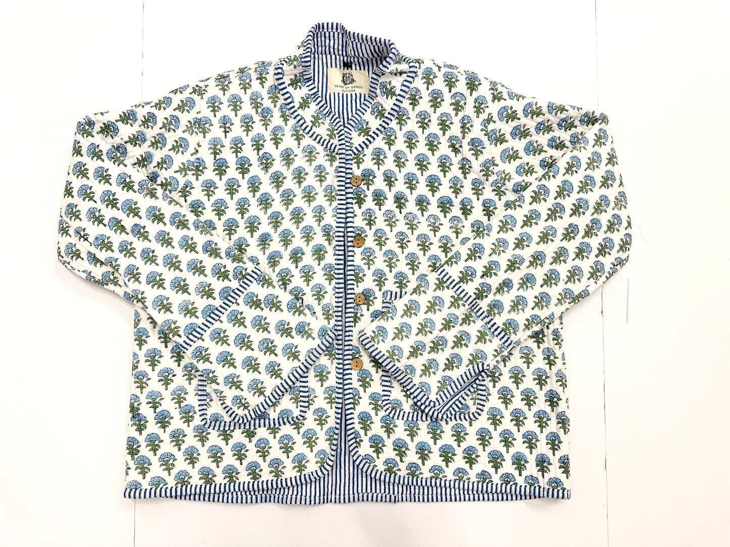 Carolina | Quilted Block Print Jacket