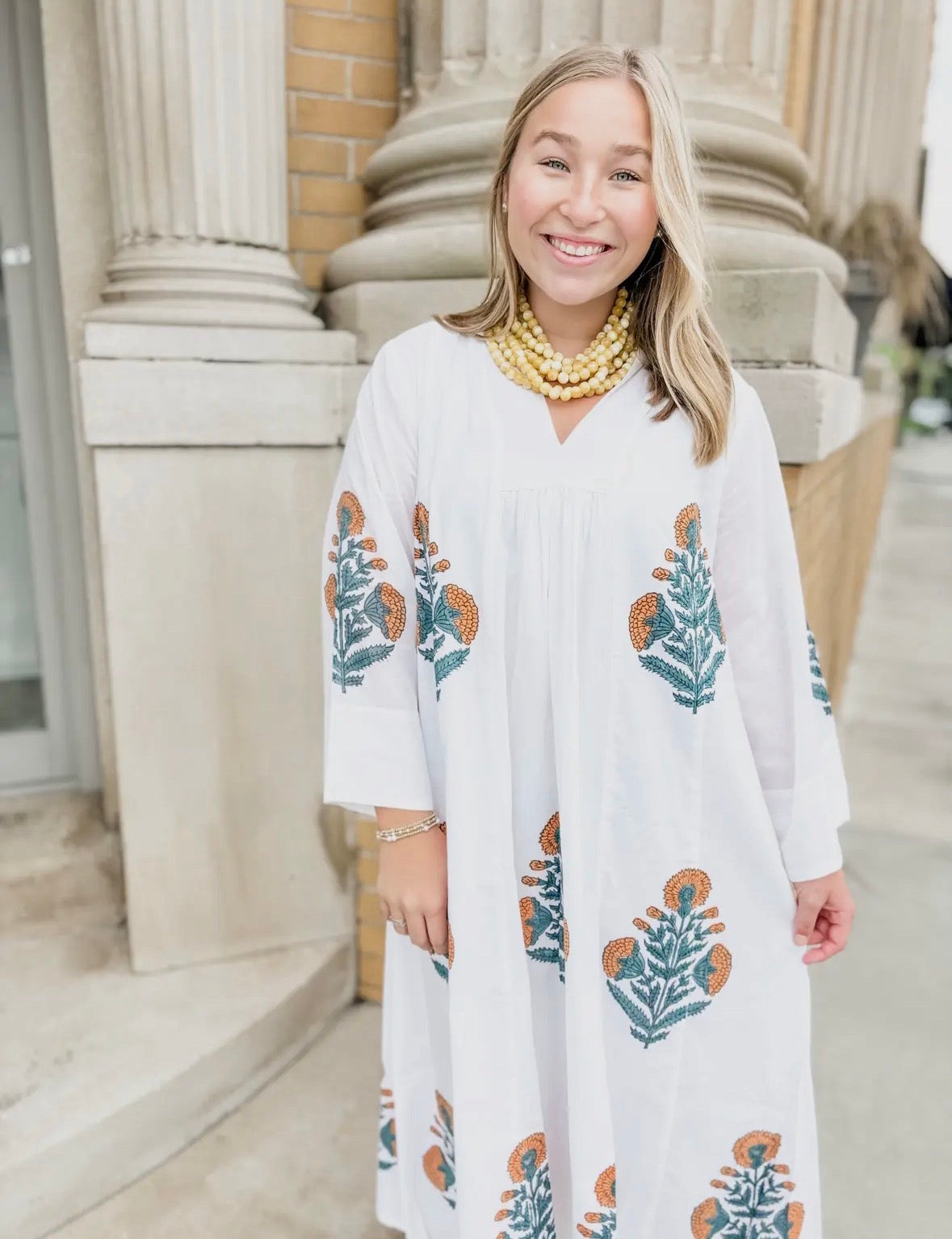 Golden Isle Caftan Dress