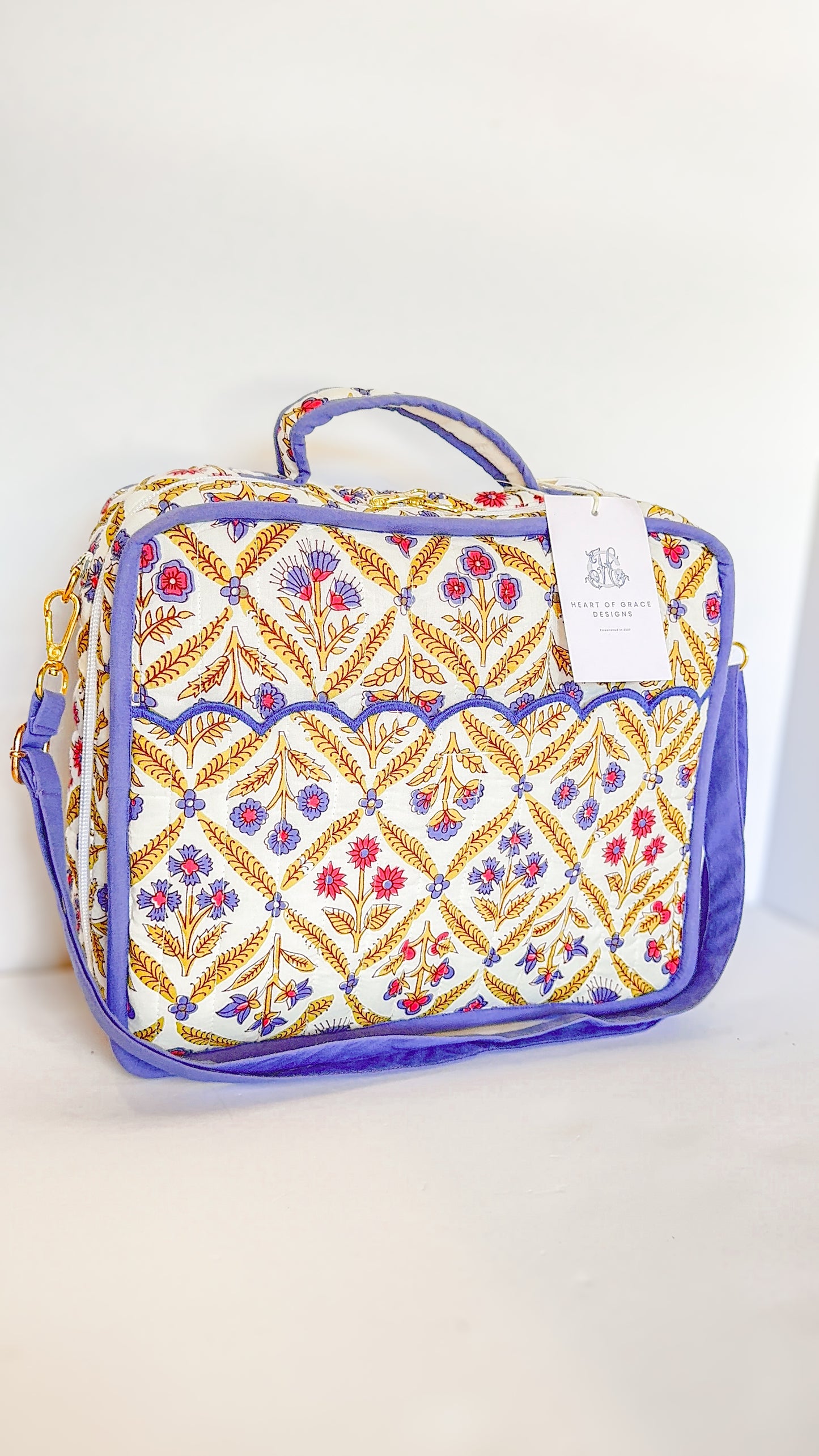 Celeste Mosaic Luxe | Quilted Accessory Tote | SAMPLE
