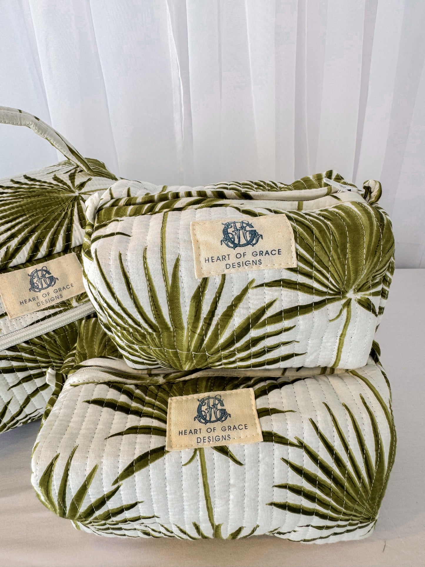 West Palm Quilted Cosmetic Bag Set of 3