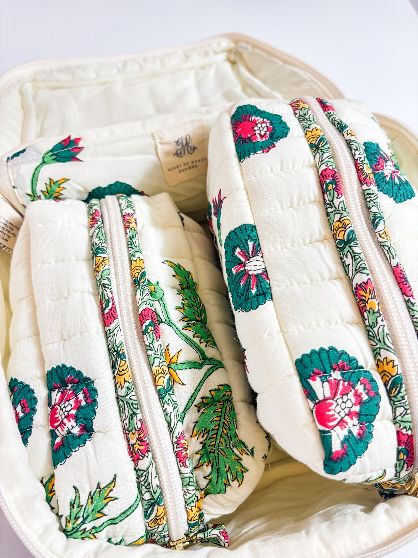 Camilla Luxe | Quilted Cosmetic Bags-set of 3