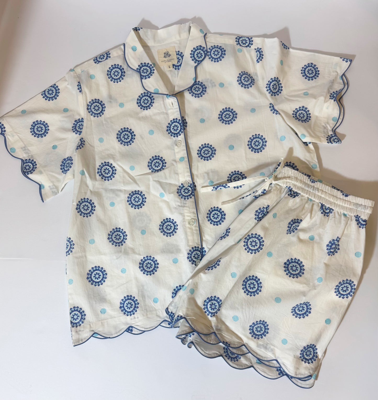 Blue Dot PJ Short Set