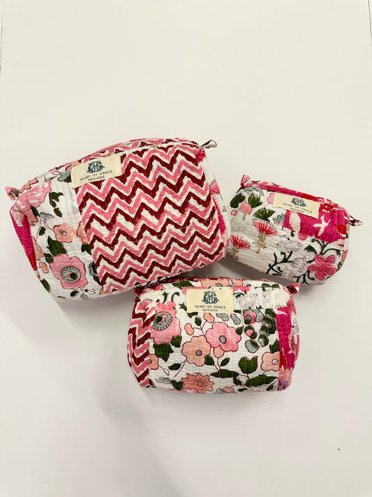 Meadow Patchwork Cosmetic Bag Set Of 3