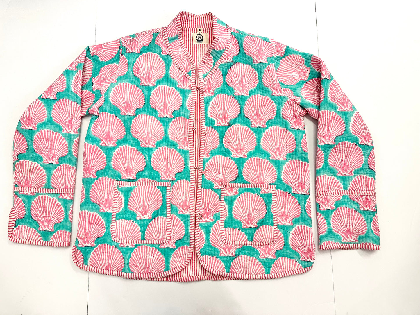 Sanibel Shell | Quilted Block Print Jacket
