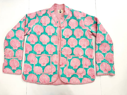 Sanibel Shell | Quilted Block Print Jacket