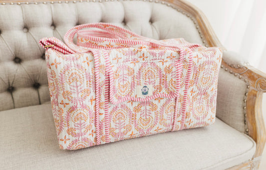 Dahlia | Large Scalloped Quilted Duffle Bag