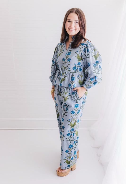 Iris Floral | Darlington Pant Set