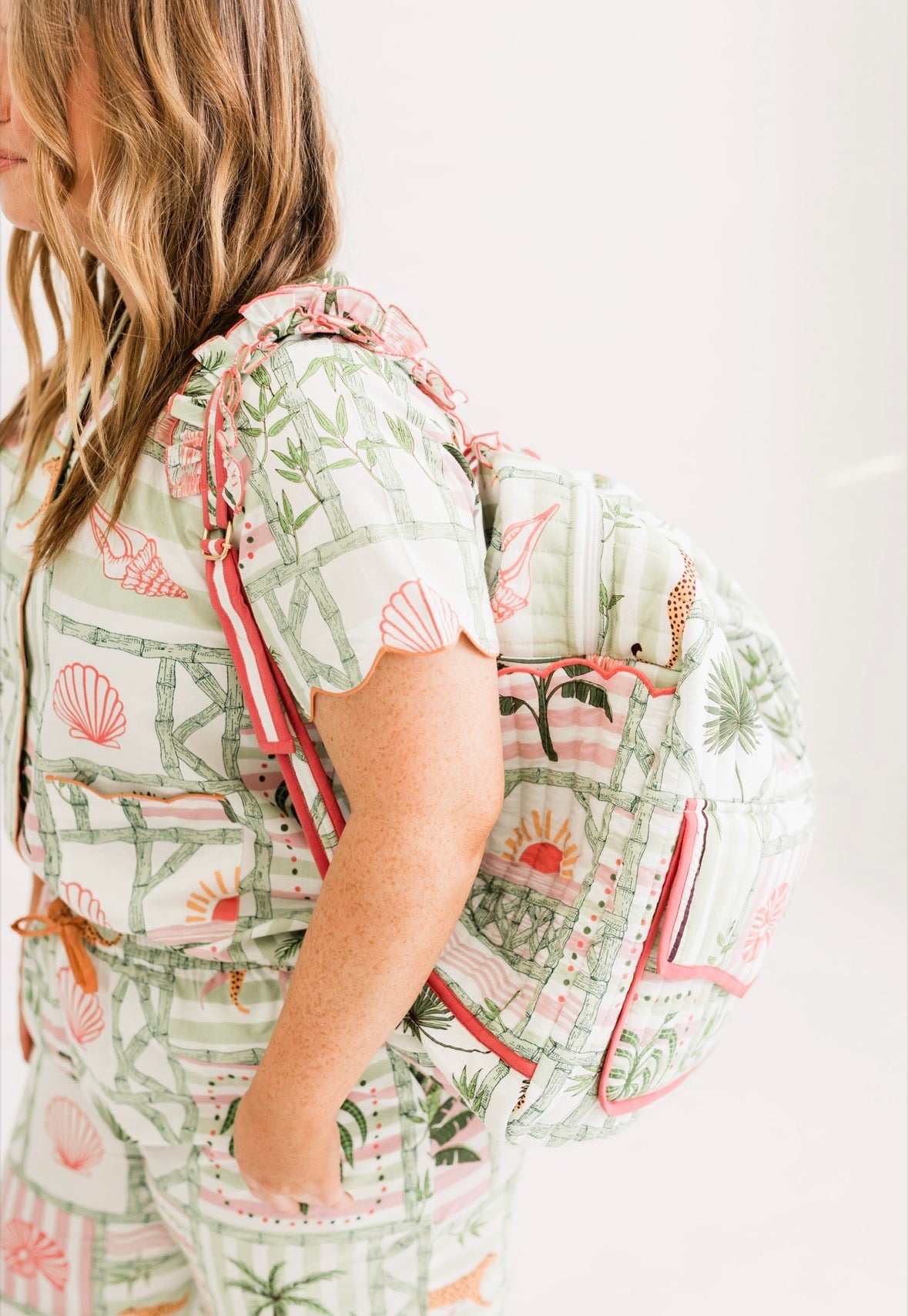 Palm Postal Quilted Backpack