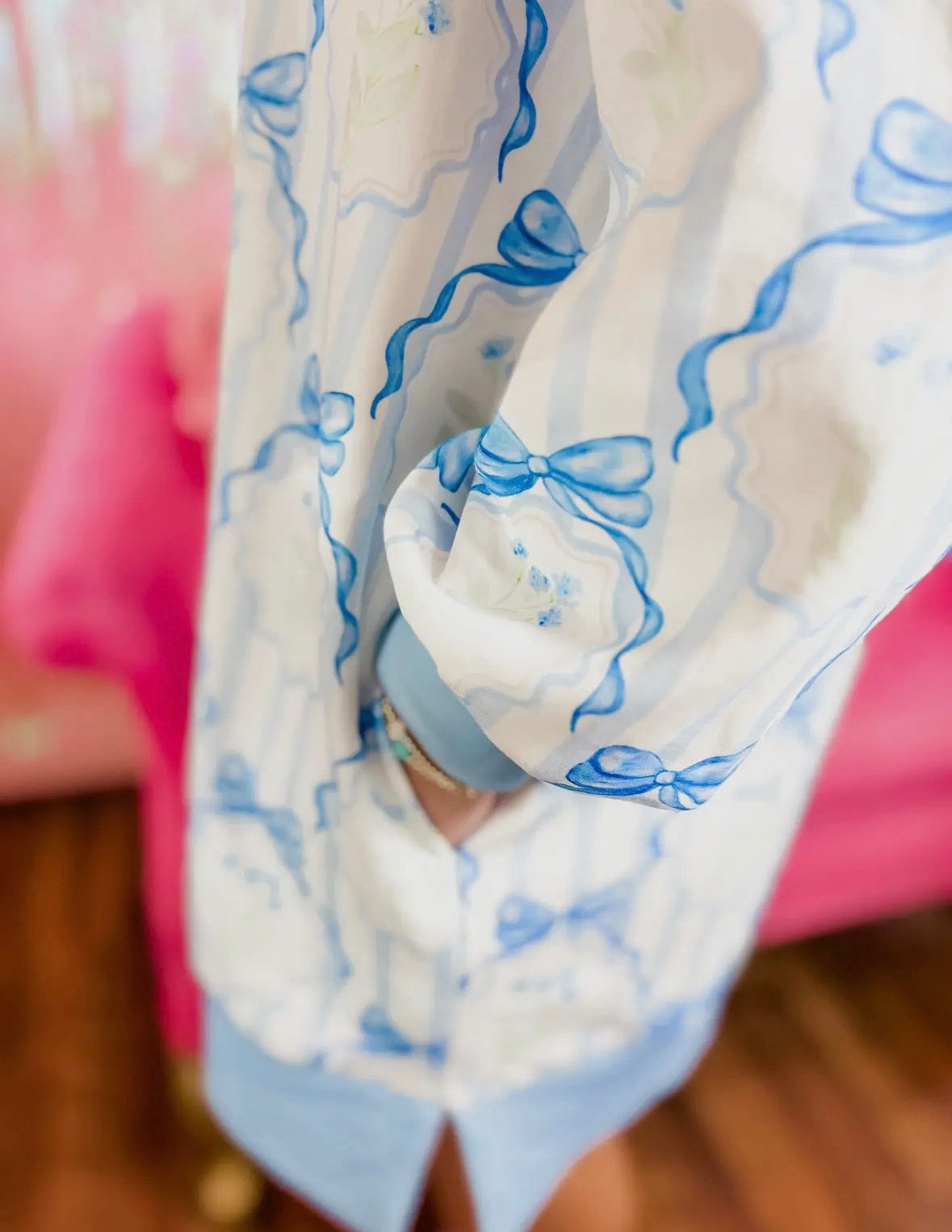 Grandmillennial Bow Pullover Dress