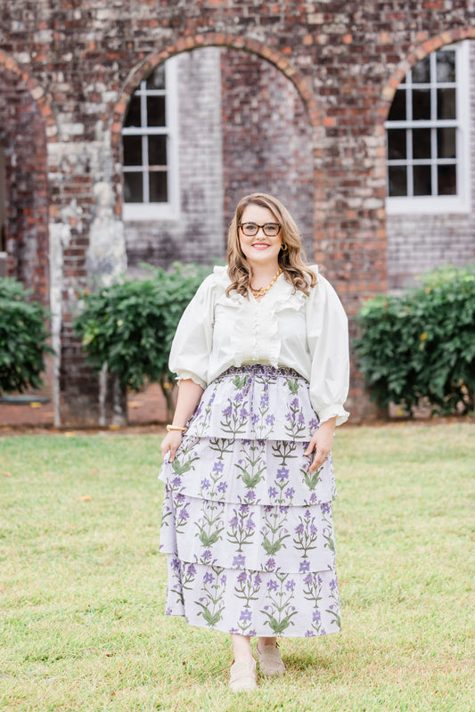 Iris Lavende | Cascade Maxi Skirt