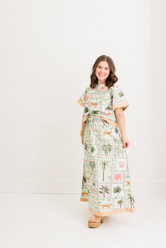 Palm Postal | Skirt Set