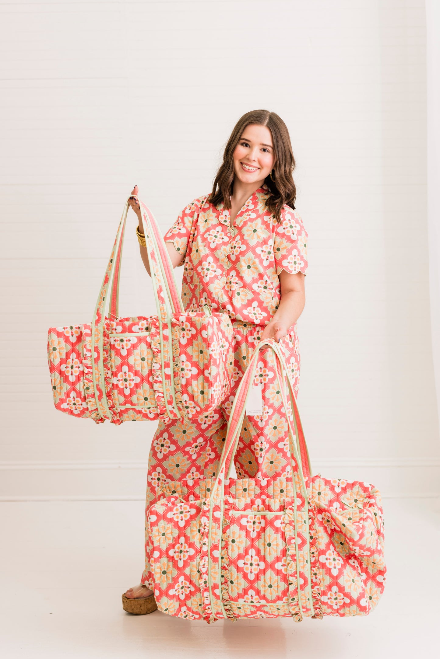 Rosetta Mosaic Luxe | Large Quilted Duffle Bag
