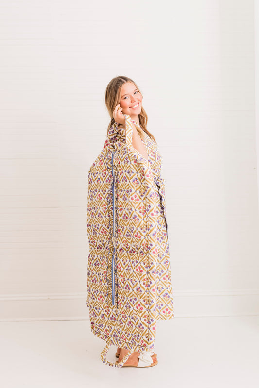 Celeste Mosaic Luxe | Quilted Garment Bag