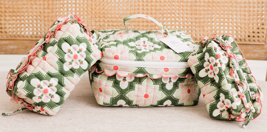 Grenada Mosaic Luxe | Quilted Cosmetic Set