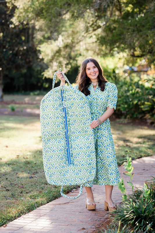 Jardin Bleu | Garment Bag