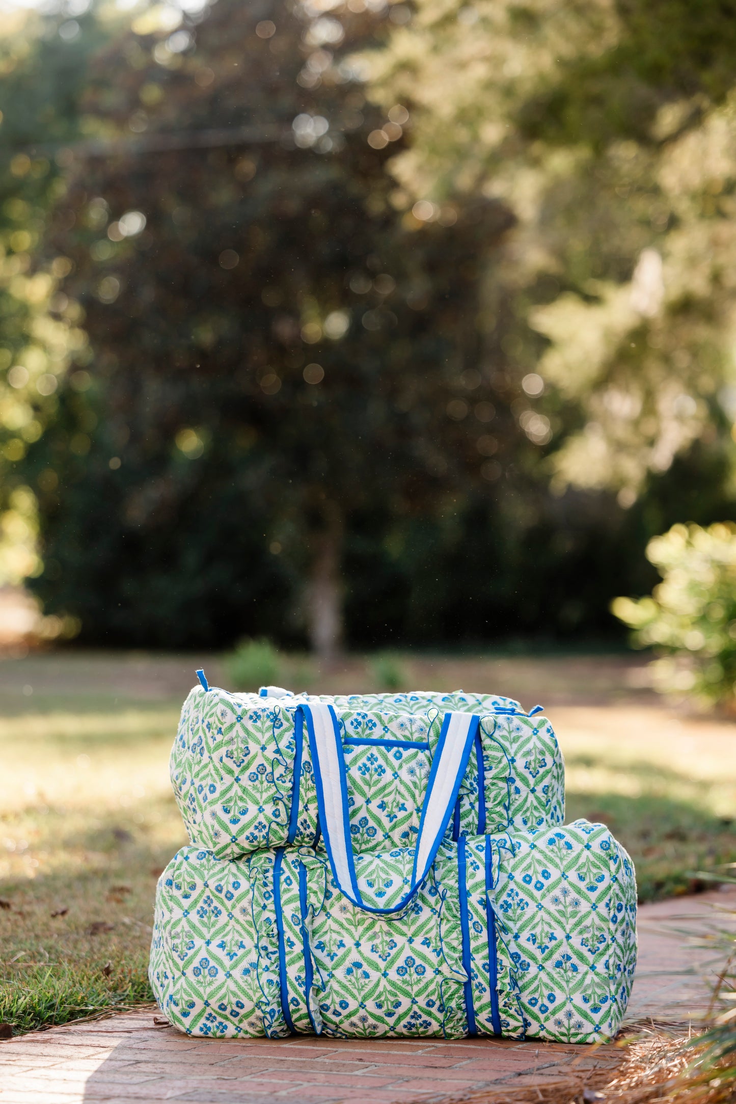 Jardin Bleu | Large Duffle Bag