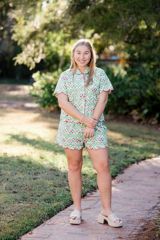 Chateau Rose | Henley PJ Short Set