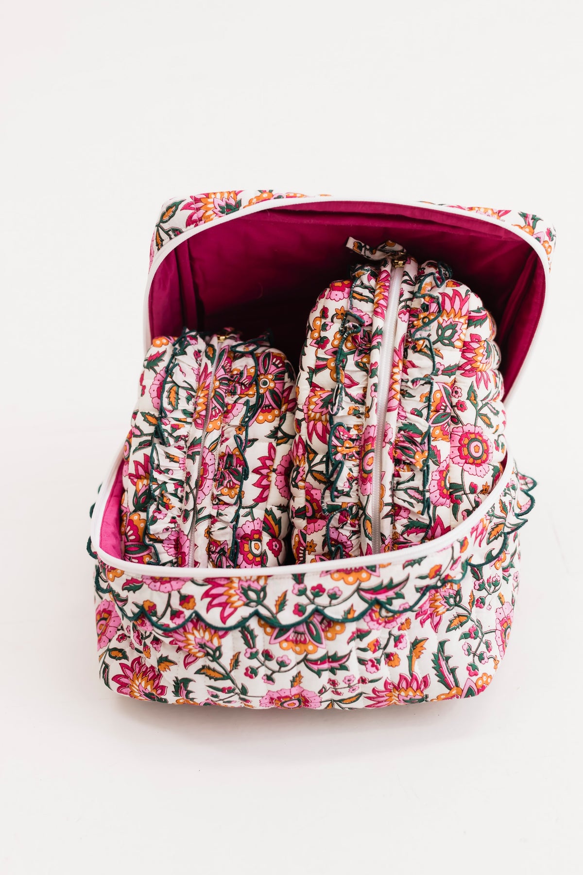 Hearthwood Garden Luxe | Quilted Cosmetic Set