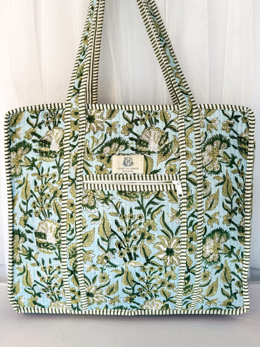 Georgia Vine Zipper Tote