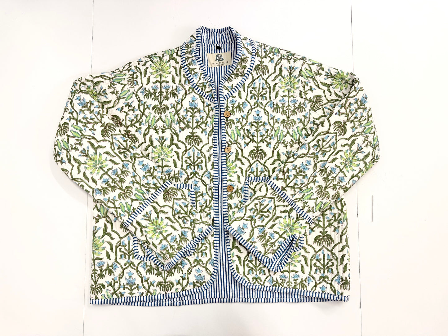 Grove | Quilted Block Print Jacket