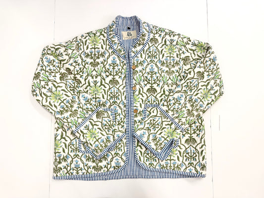 Grove | Quilted Block Print Jacket
