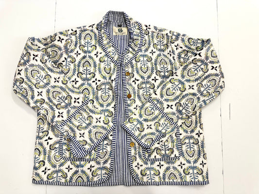 Palmetto | Quilted Block Print Jacket