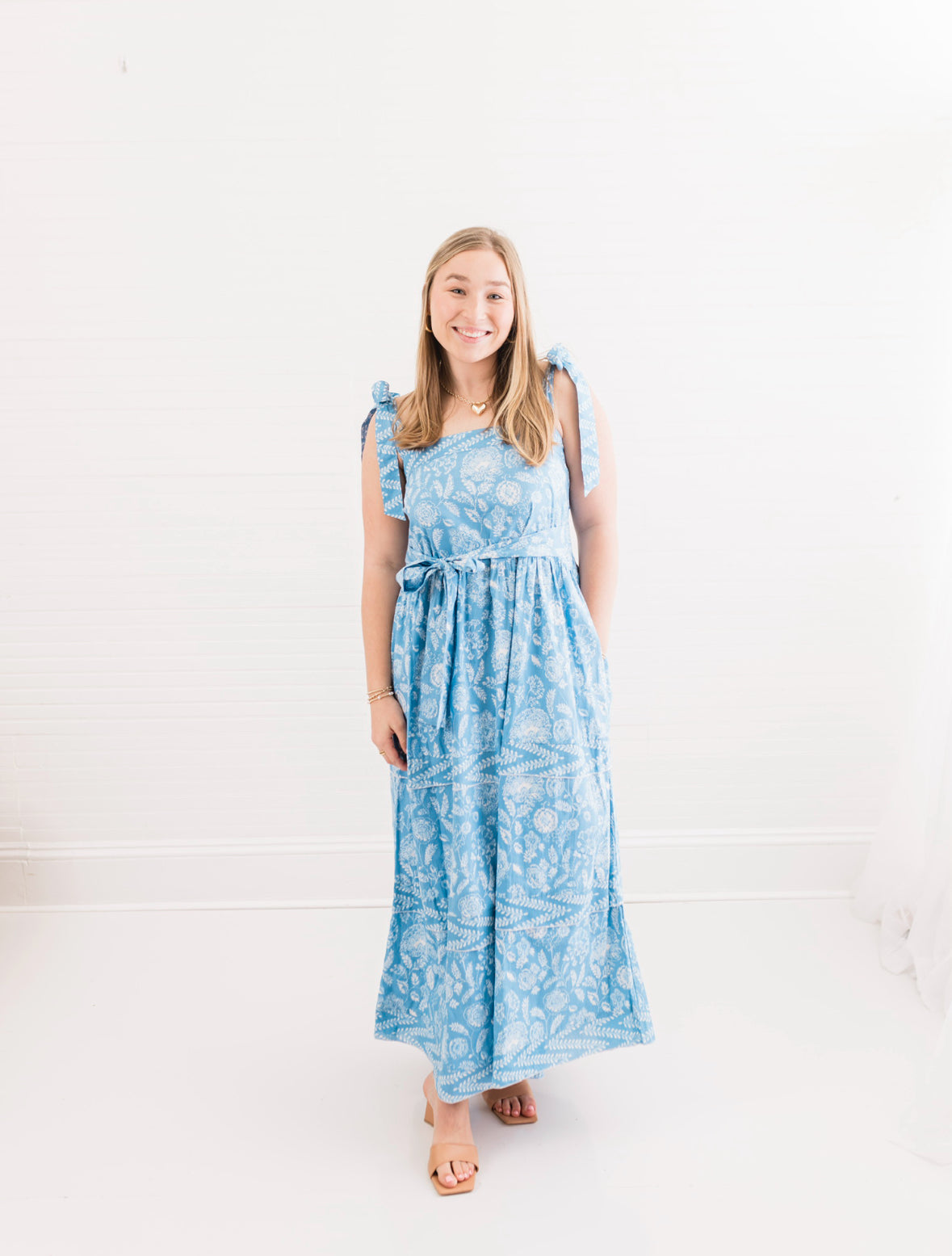 Ammoudi Bay Bow Maxi Dress