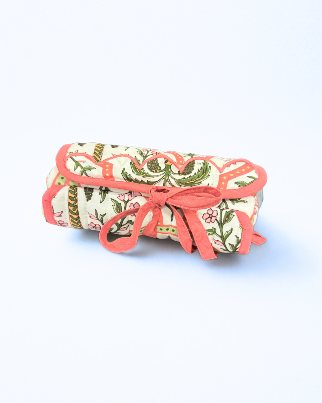 Palma Rosa | Quilted Jewelry Roll