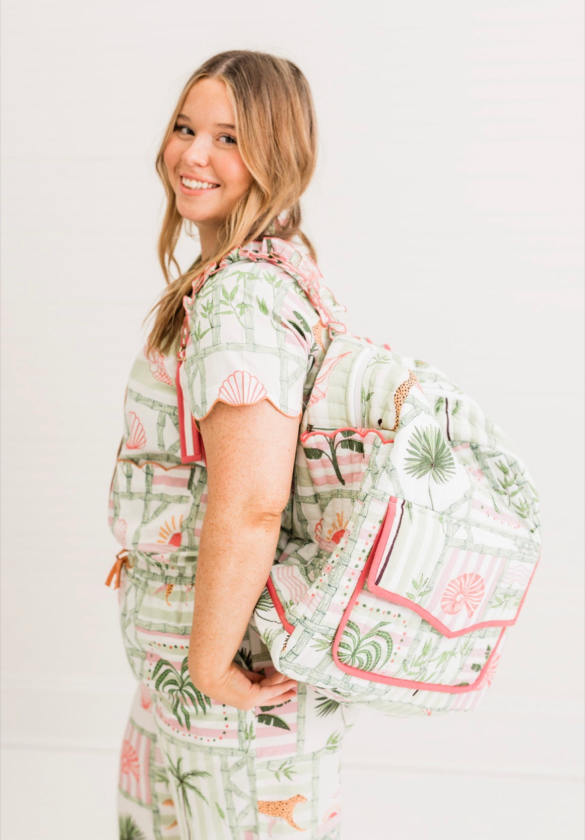 Palm Postal Quilted Backpack