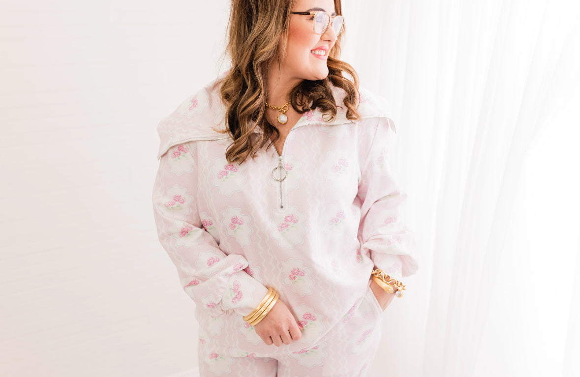 Secret Garden Pink Grand-Millennial Pant Set
