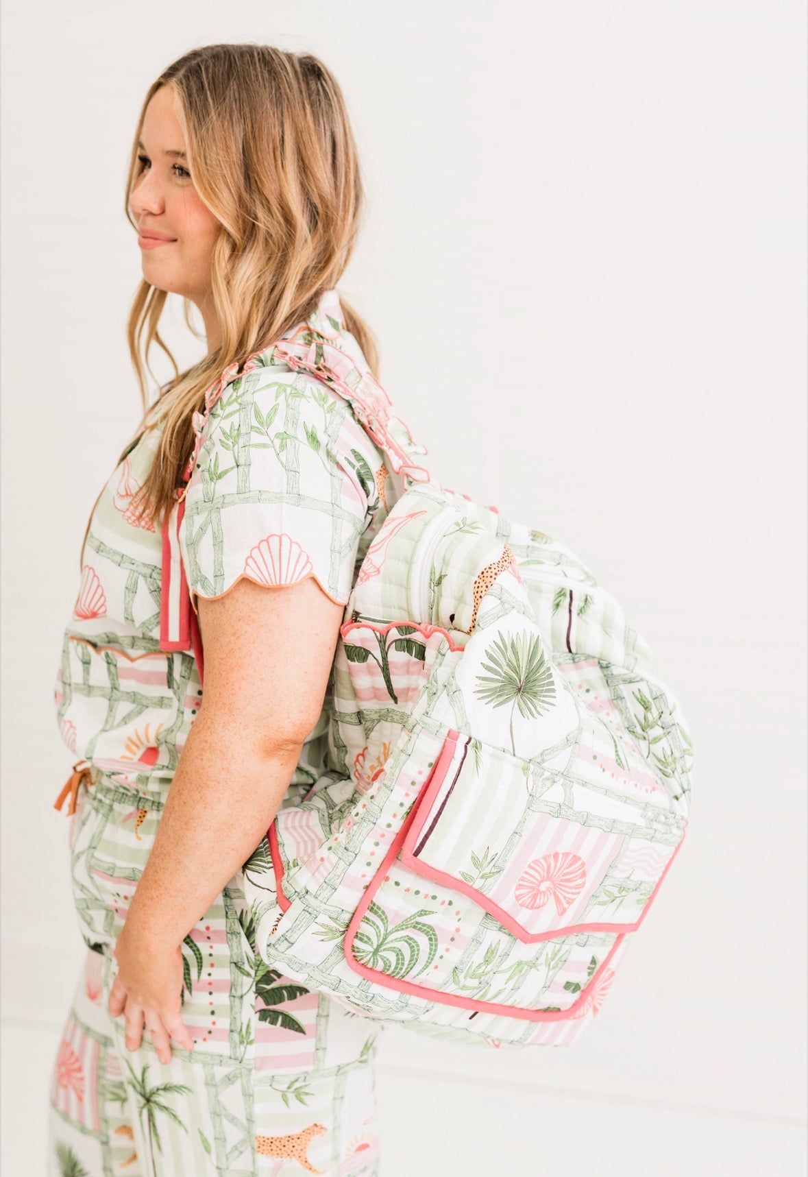 Palm Postal Quilted Backpack