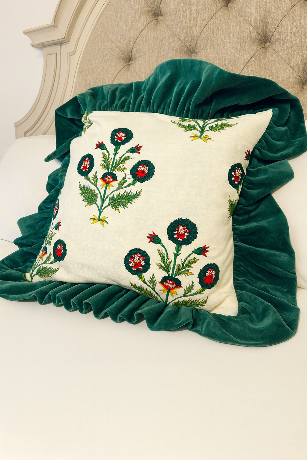 Magnolia Velvet 24" Throw Pillow