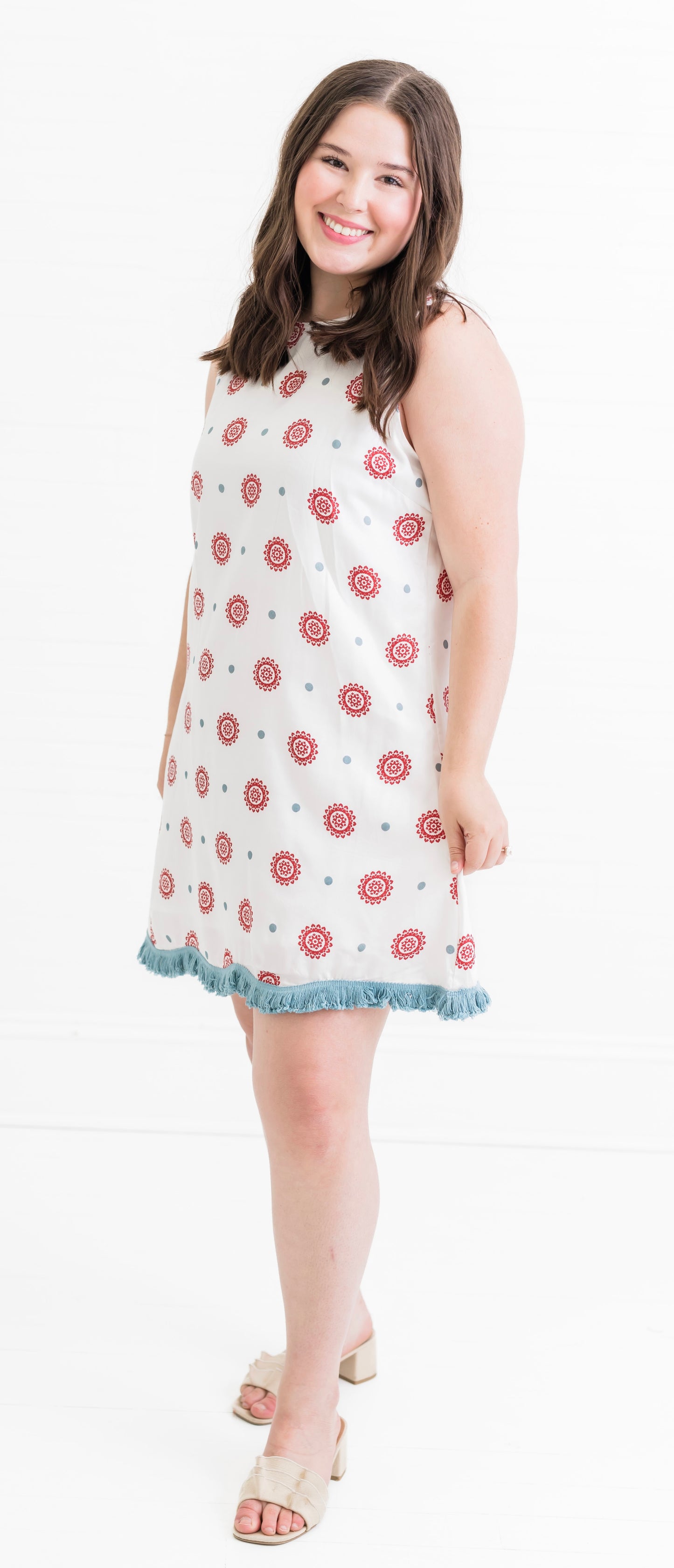 Crimson + Grey | Mini Shift Dress