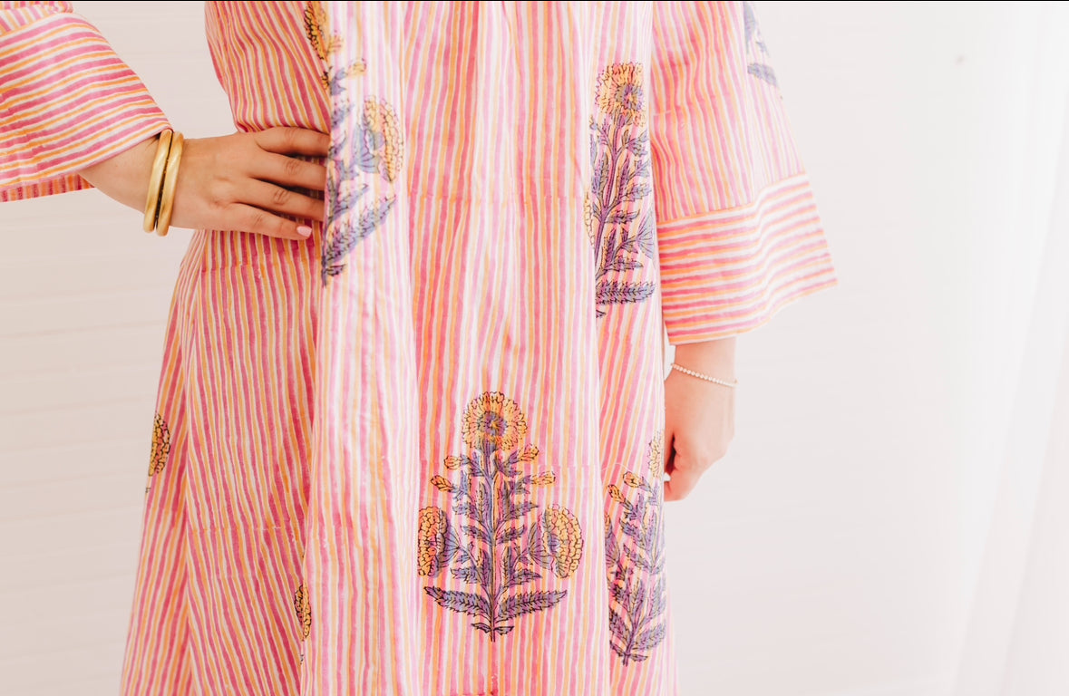 Georgia Peach Caftan Dress
