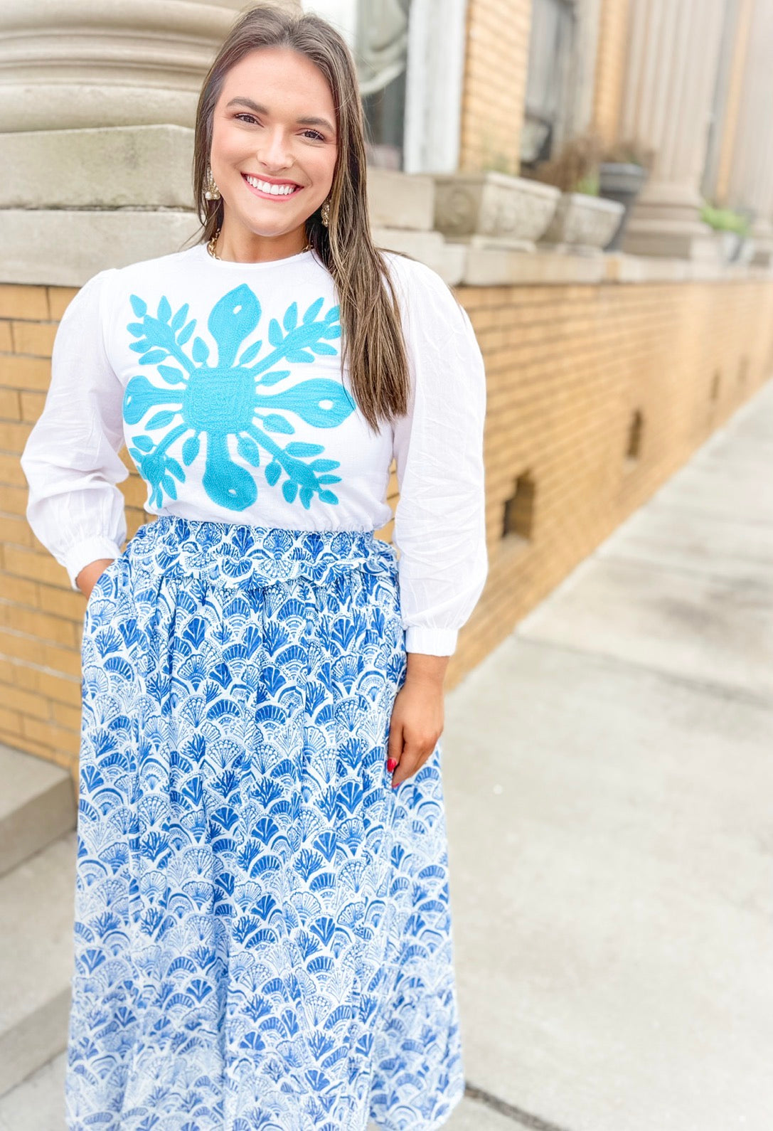 Blue Shell | Ruffle Skirt