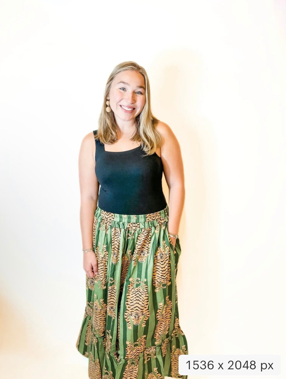 Sage Eye of the Tiger | Ruffle Skirt