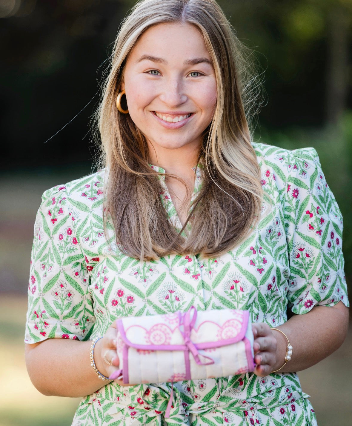 Rosette | Quilted Jewelry Roll