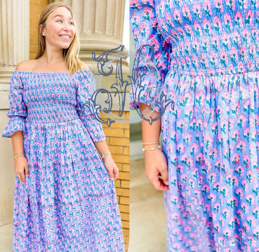 Pink Blossom Flounce Dress