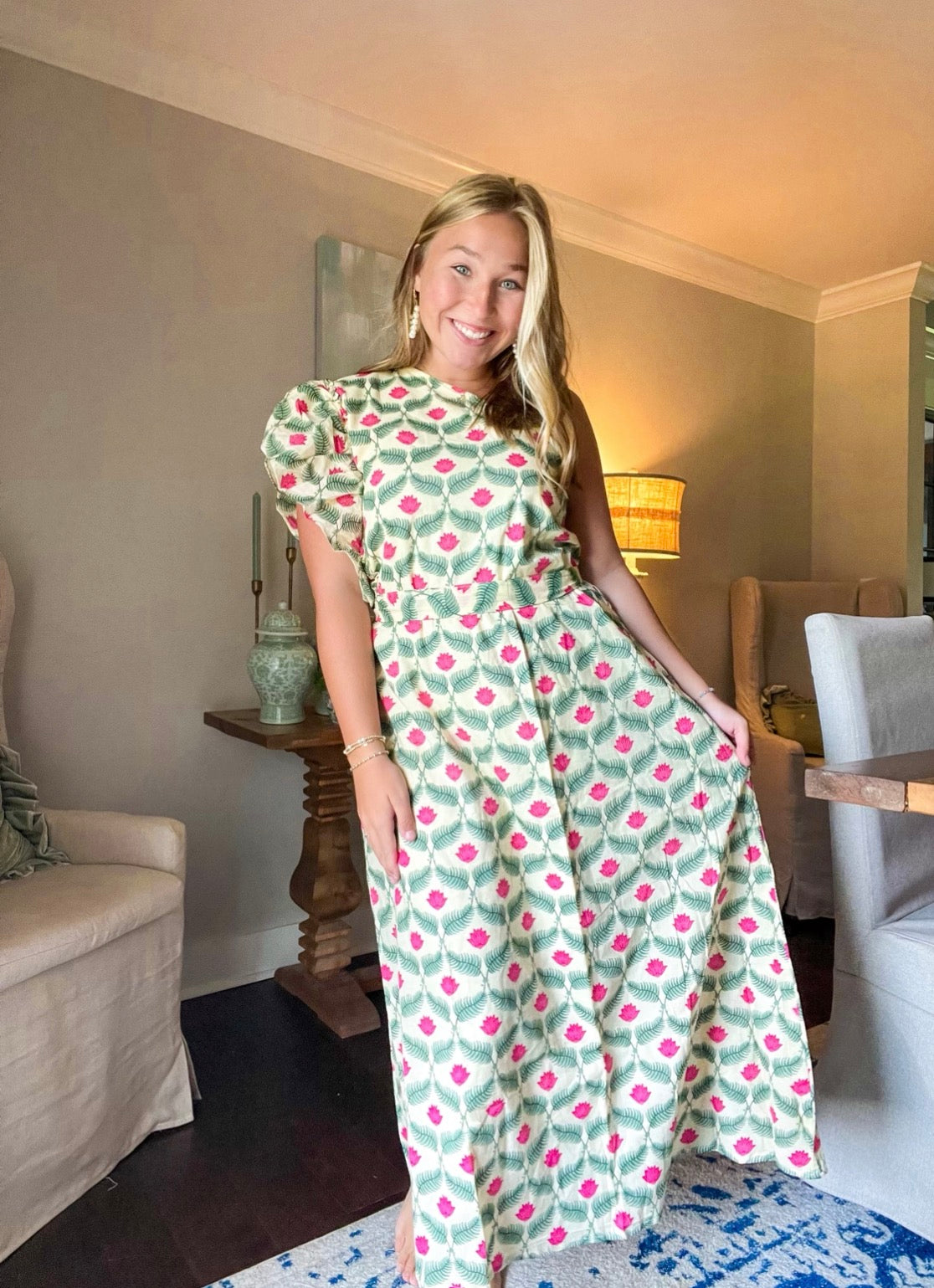 Augusta Rose One shoulder Dress