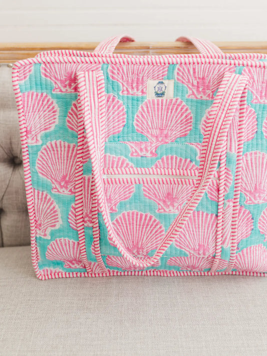 Sanibel | Large Quilted Zipper Tote