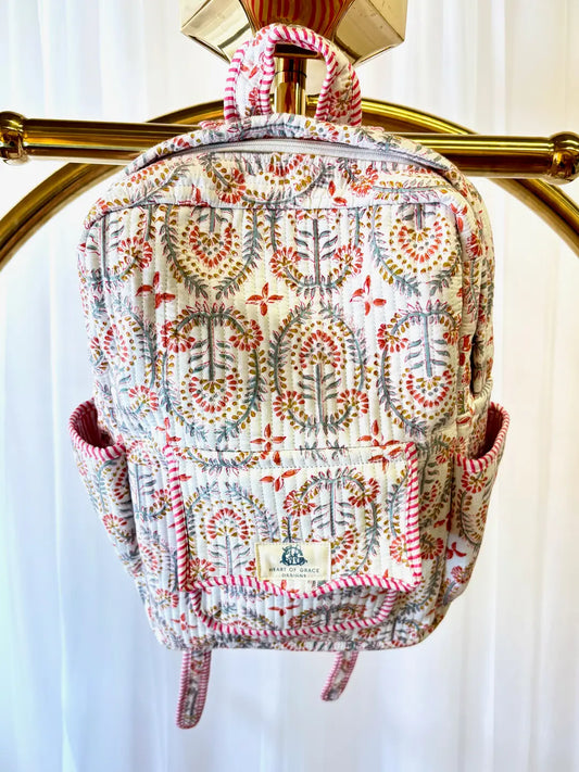 Sunset Isle | Scalloped Quilted Backpack