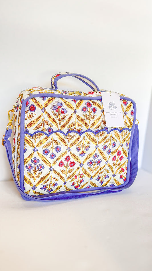Celeste Mosaic Luxe | Quilted Accessory Tote | SAMPLE