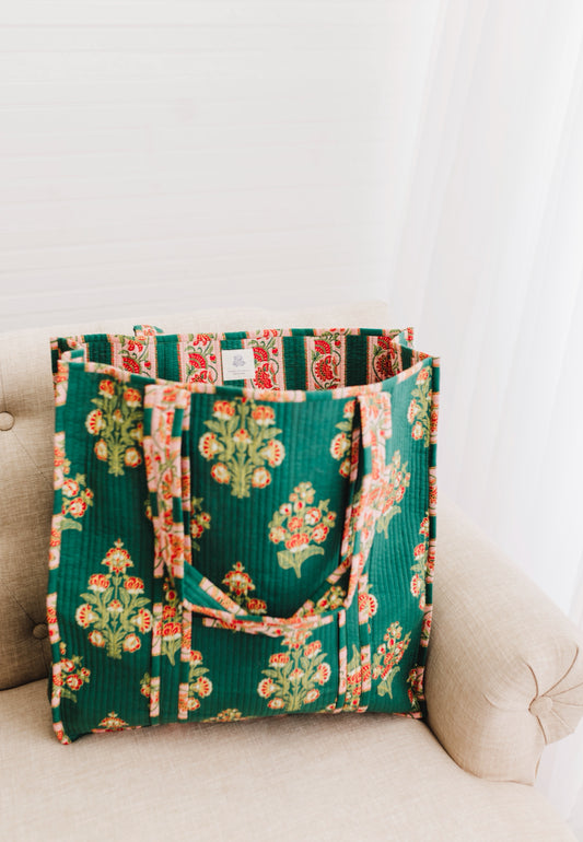 Elodie Luxe | Quilted Large Tote Bag