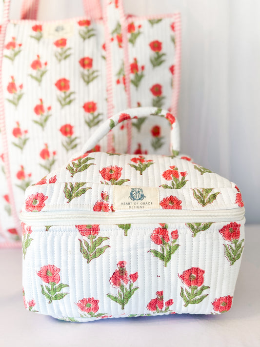 Magnolia Rose’ Large Single Cosmetic Bag